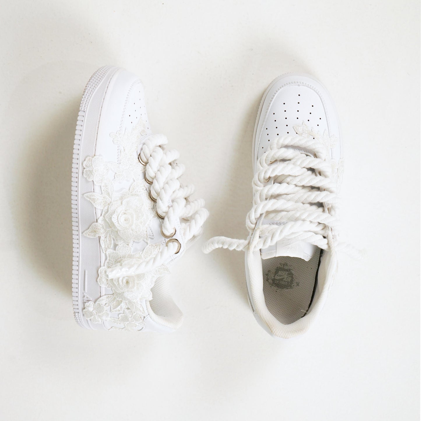 Custom Air Force 1 White Floral Embroidery – BL4IR
