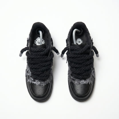 Custom Air Force 1 Silver Floral Embroidery – BL4IR