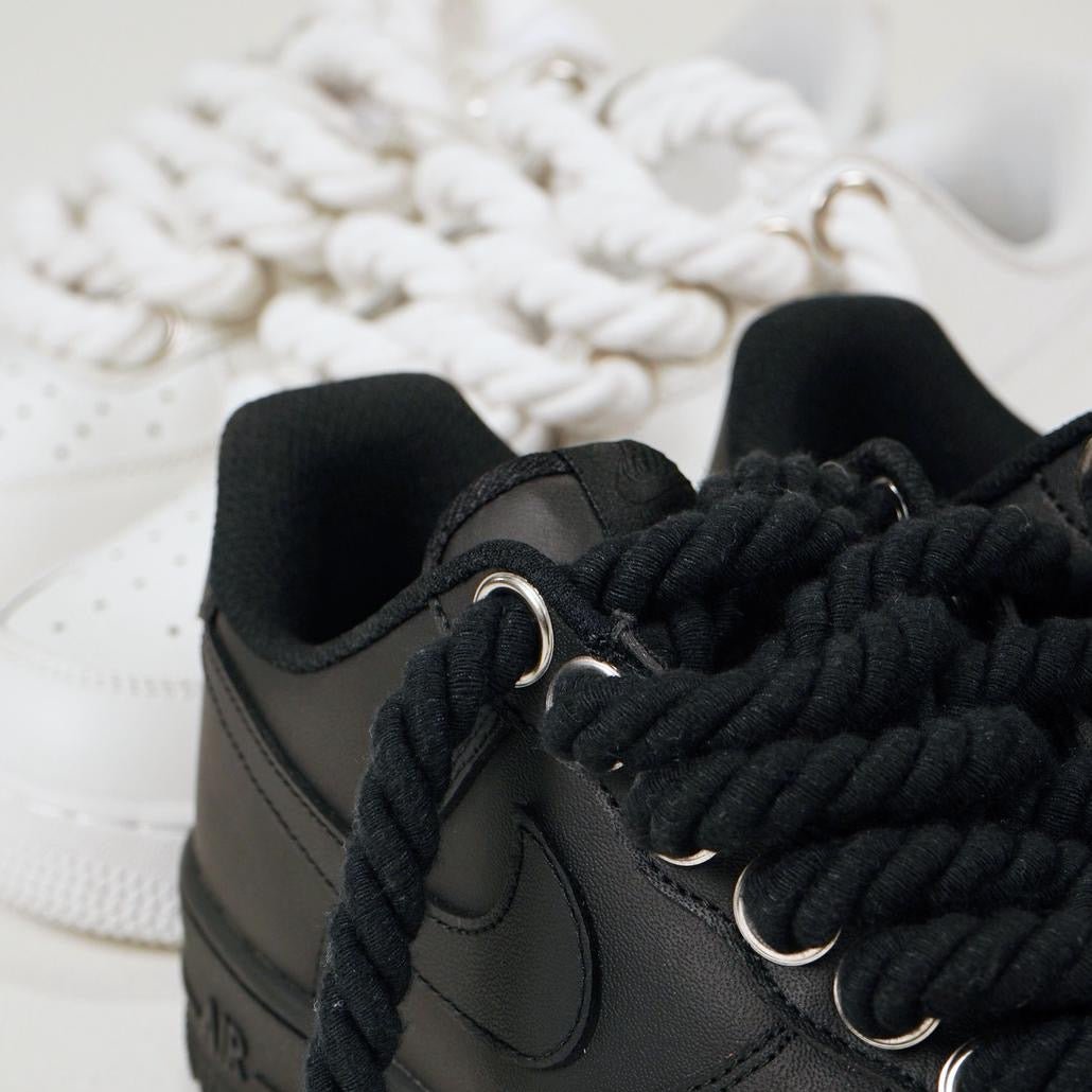 Custom Air Force 1 Black Rope Laces – BL4IR - BL4IR
