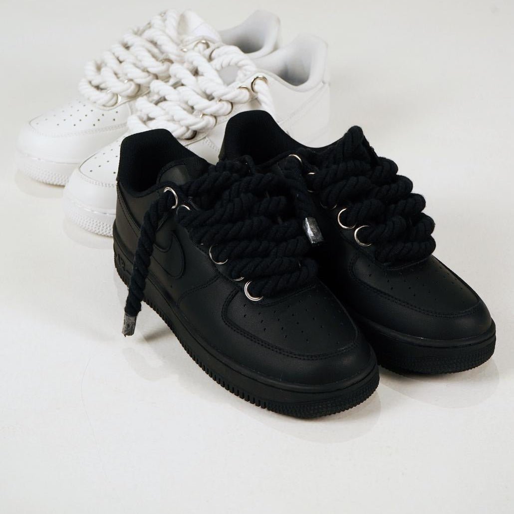 Custom Air Force 1 Black Rope Laces – BL4IR - BL4IR