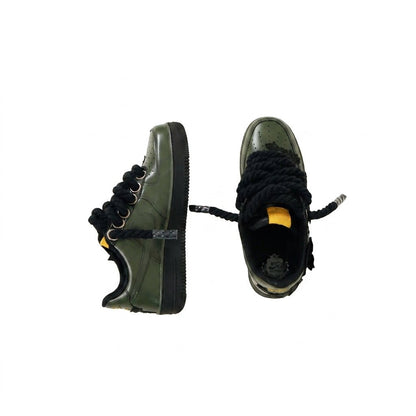 Custom Air Force 1 Olive Green Black Rope Laces – BL4IR - BL4IR