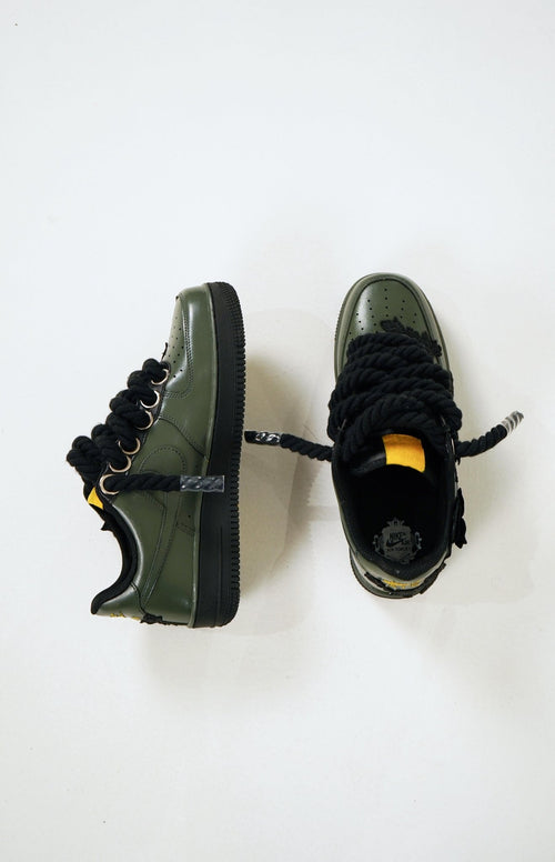 Custom Air Force 1 Olive Green Black Rope Laces – BL4IR - BL4IR