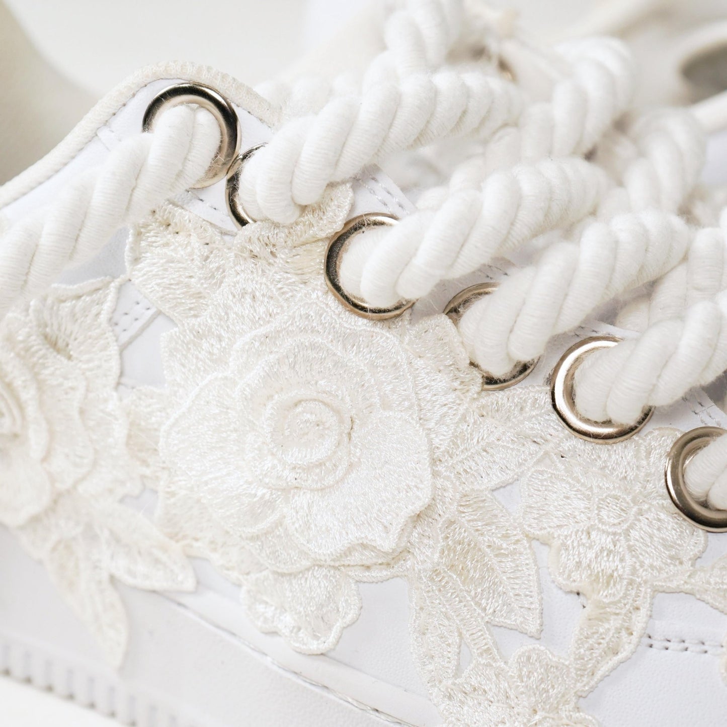 Custom Air Force 1 White Floral Embroidery – BL4IR - BL4IR