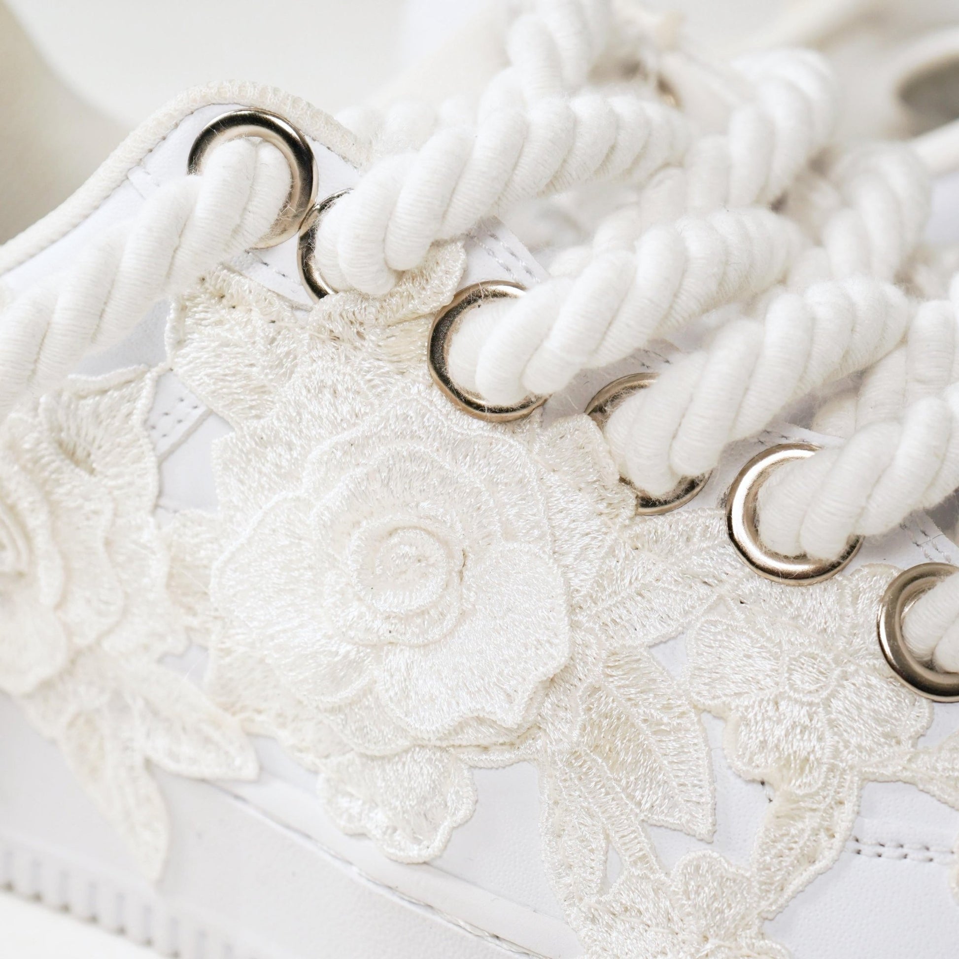 Custom Air Force 1 White Floral Embroidery – BL4IR - BL4IR