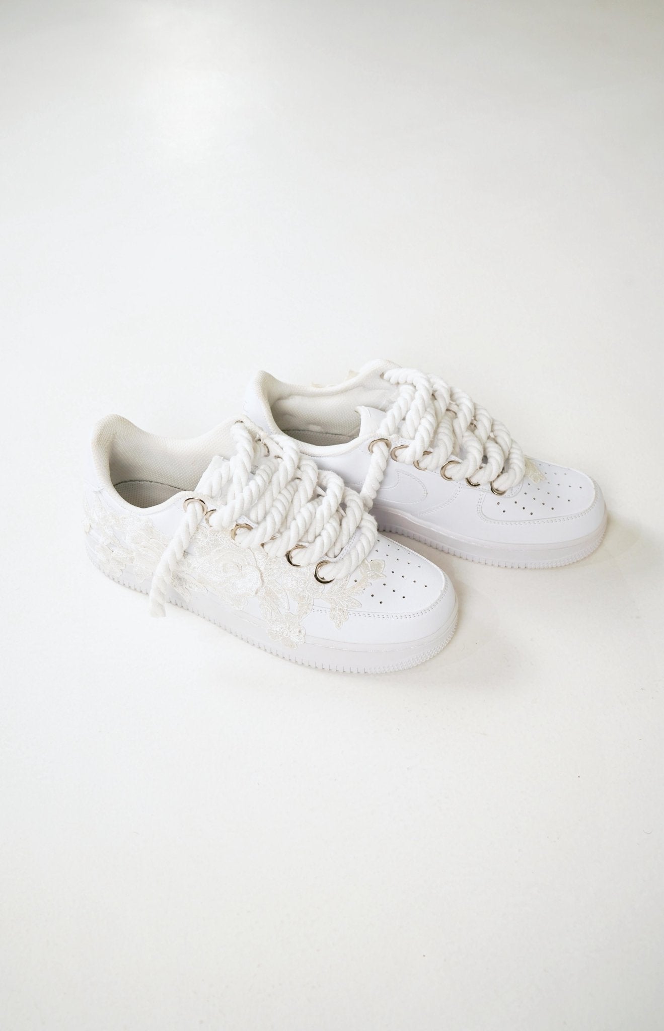 Custom Air Force 1 White Floral Embroidery – BL4IR - BL4IR